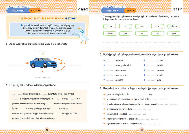Język polski. Karty pracy w szkole i w domu. Klasa 6