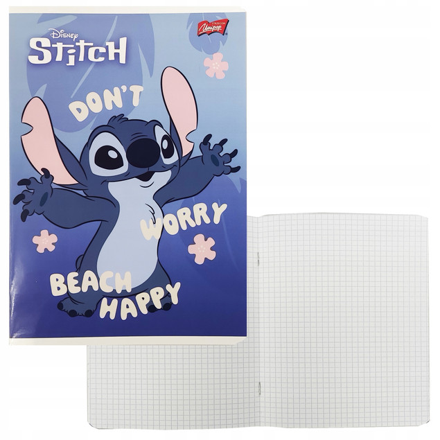 4x STITCH A5 – Zeszyt 16 kartek, kratka, 70g/m²