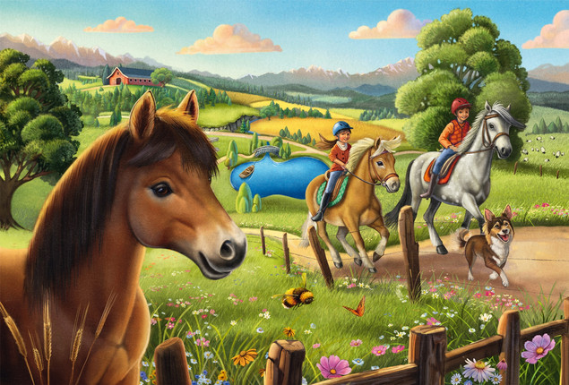 Puzzle Schmidt Spiele Zestaw 3w1 Konie 3 x 48 elementów dla dzieci