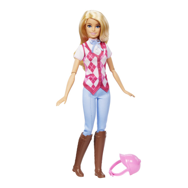 BARBIE Malibu DŻOKEJKA w Stroju Jeździeckim z Hełmem