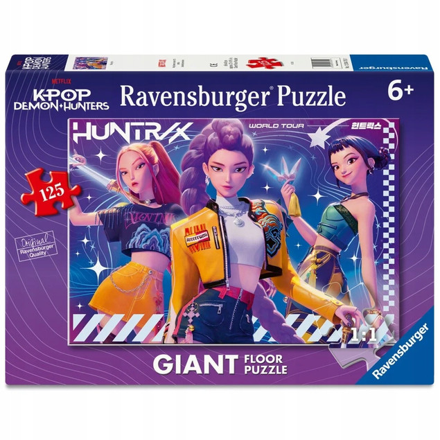 Kpop Demon Hunters Puzzle podłogowe GIANT 125 elem Łowczynie Demonów