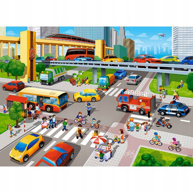 Puzzle 70 el. Układanka Dla Dzieci. Miasto Castor