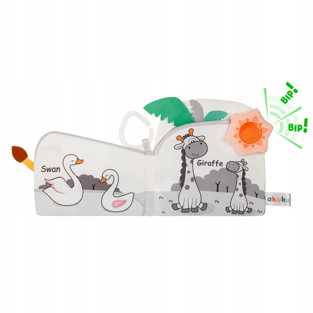 AKUKU Książeczka Sensoryczna ZOO Edukacyjna Dla Dzieci A0704