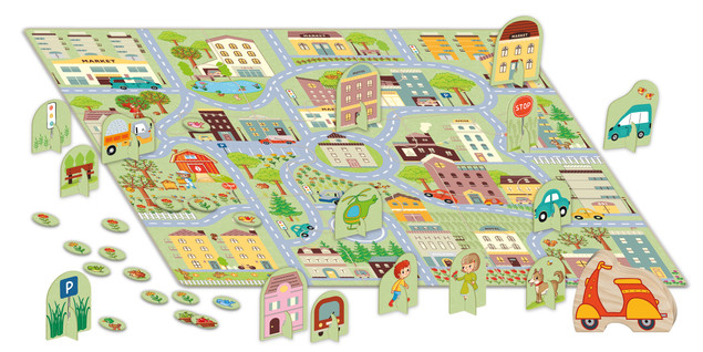 Tactic Puzzle z Grą: Miejska Przygoda 3+ (FSC Zero Plastiku)