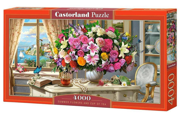 PUZZLE 4000 MARTWA NATURA KWIATY BUKIET 9+ CASTOR