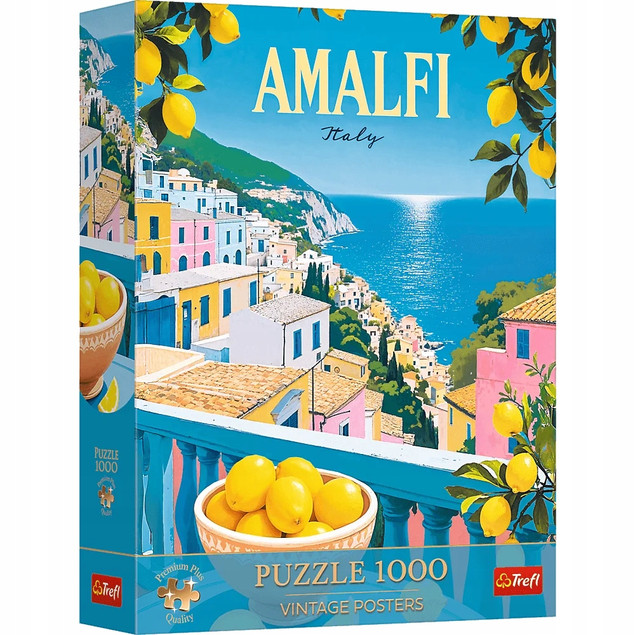 Trefl Puzzle 1000 el. Premium Plus Vintage Poster Amalfi, Włochy AI
