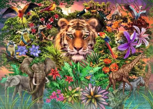 Puzzle Ravensburger 1000 Tygrys w ogrodzie