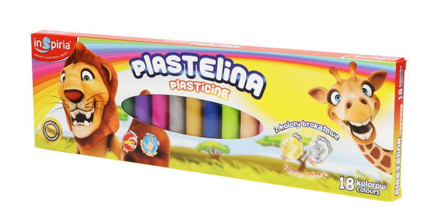 PLASTELINA SZKOLNA 18 KOLORÓW INSPIRIA