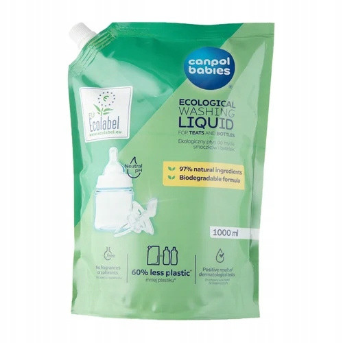 Żel Płyn Do Mycia Butelek Smoczków + Opakowanie Uzupełniające + Szczotka