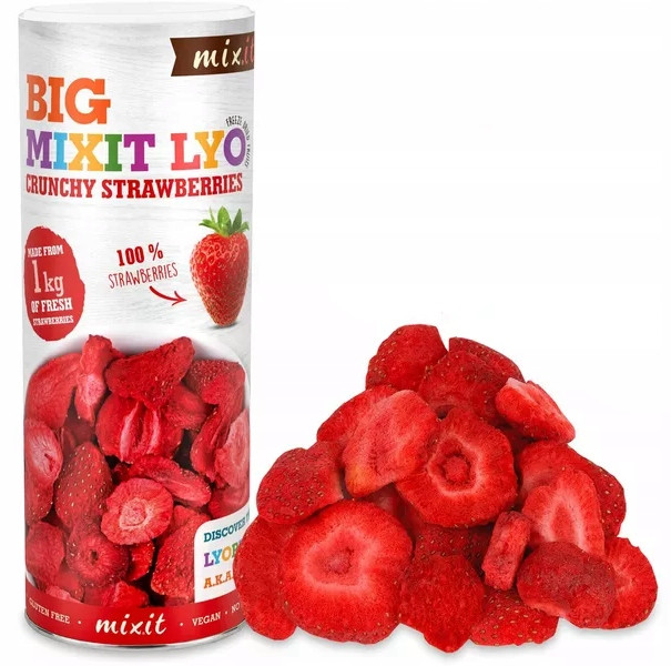 Liofilizowane Truskawki Mix.it Duże Chrupiące Owoce 100g