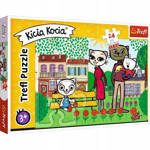 MAXI PUZZLE KOTY KICIA KOCIA 24 EL.TREFL DUŻE