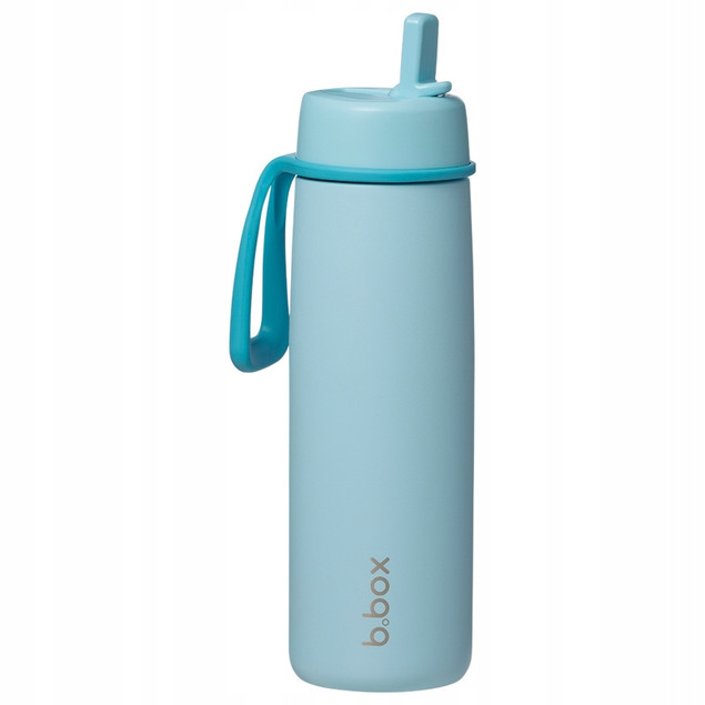 B.box Butelka Termiczna Lagoon 690 ml Niebieska ze Słomką