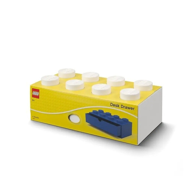 LEGO® Pojemnik Klocek z Szufladą 8 Biały