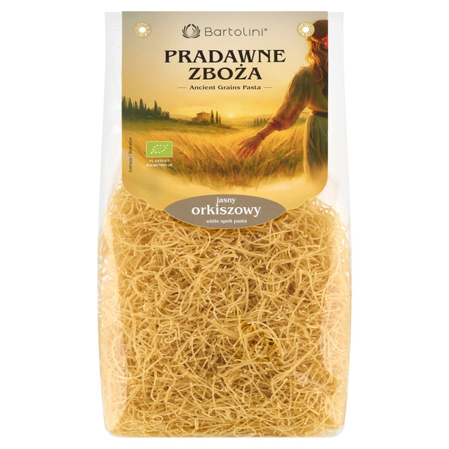 Makaron nitka Bartolini Pradawne Zboża jasny orkiszowy 250 g