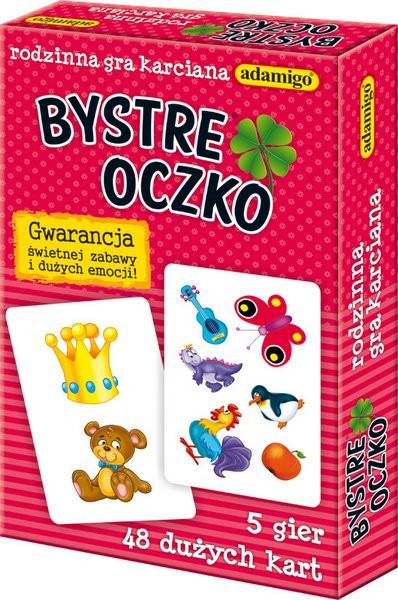 Gra Planszowa Adamigo Bystre Oczko 8w1 – Edukacyjna Loteryjka dla Dzieci 4+