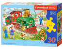 Puzzle 30 Układanka Pojazdy LOKOMOTYWA POCIĄG Pies Domek 4+ Castorland