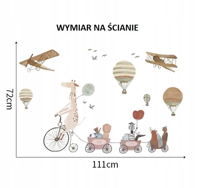 Naklejki na ścianę do pokoju dziecka lew i zwierzęta
