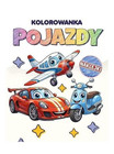 Tęczowa kolorowanka Pojazdy z naklejkami