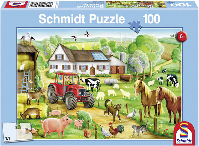 Puzzle Schmidt Spiele 100 elementów Wesołe Gospodarstwo G3