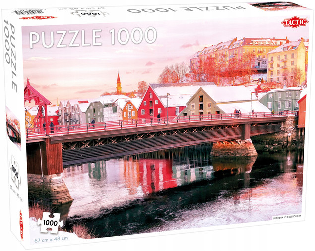 Puzzle Tactic 1000 Rzeka Nidelva w Trondheim - Fińskie Krajobrazy Norwegii