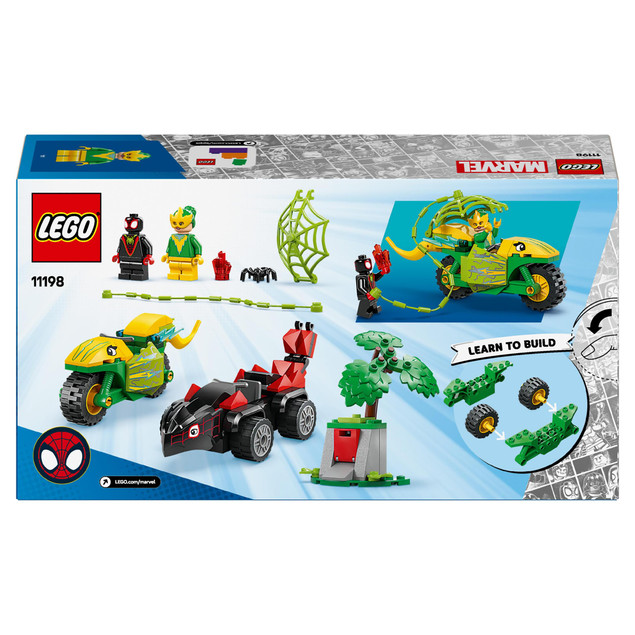 LEGO Marvel Spidey 11198 Pościg Spina za Electro w Dinopojeździe 4+