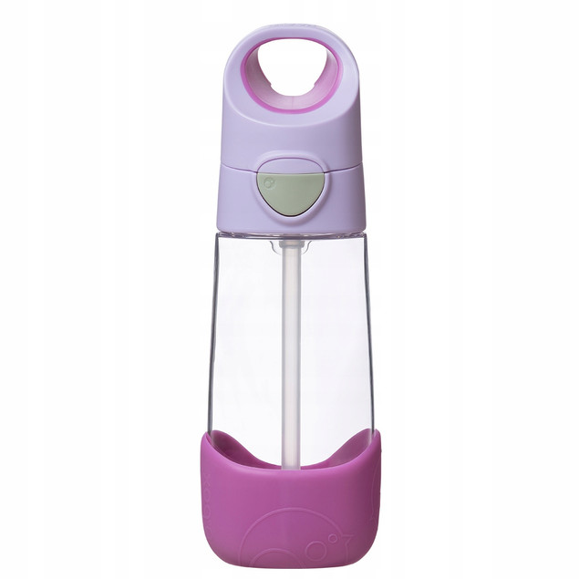B.box Zestaw: Butelka Tritanowa 450ml ze Słomką + Mini Lunchbox Sugar Plum