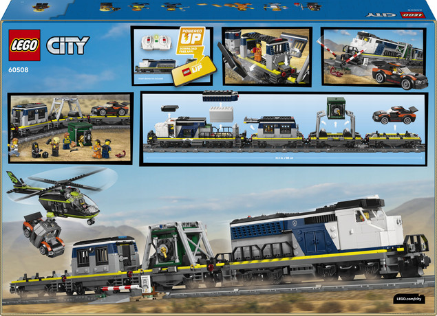 LEGO City 60508 Napad na Policyjny Pociąg Powered Up Zestaw Kolejowy Klocki dla Dzieci 7+