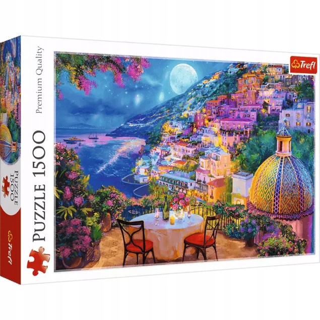 Puzzle Trefl 1500 Randka w Positano Włochy Panorama Amalfitańska