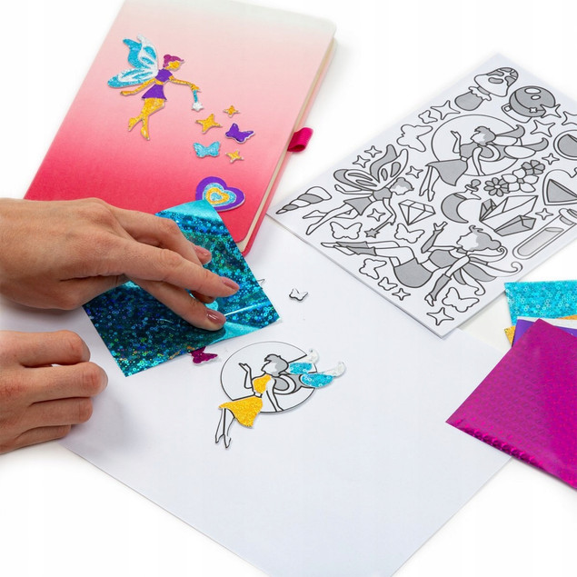 Naklejki Metaliczne WRÓŻKI Zestaw Kreatywny Kidea