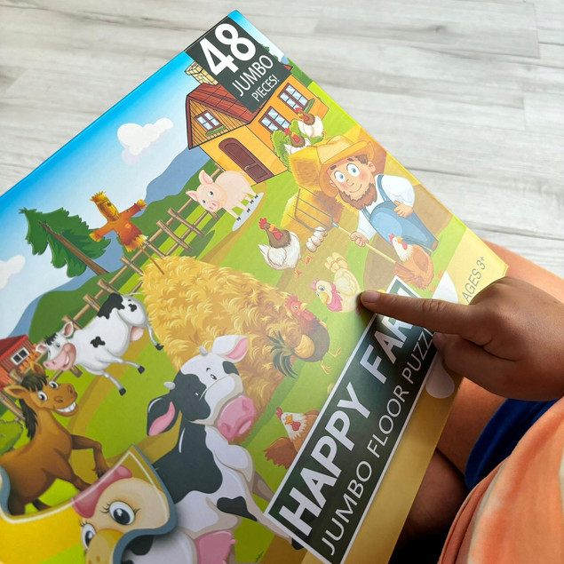 Puzzle Podłogowe JUMBO Farma 48 elementów XXL dla Dzieci +3