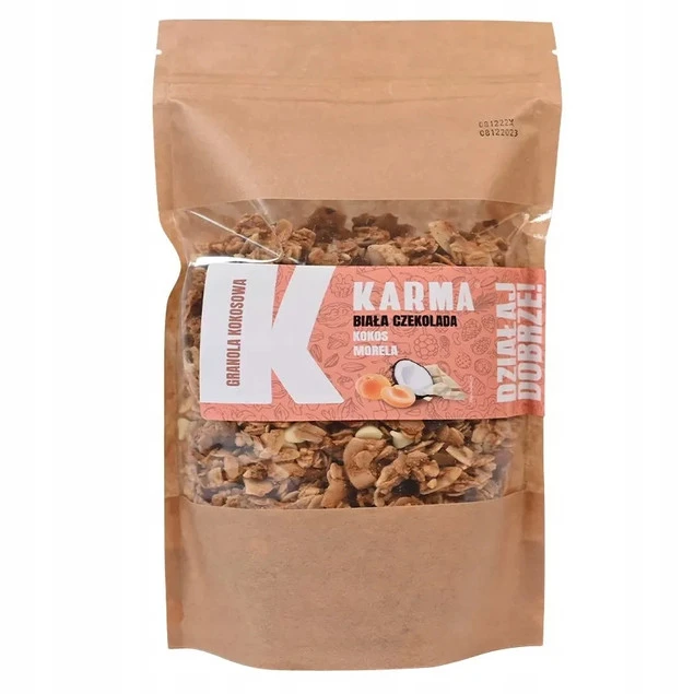 Granola Kokosowa z Białą Czekoladą i Morelą