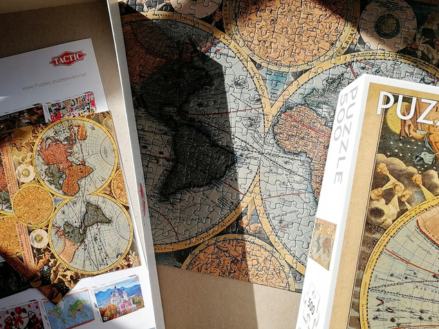 Tactic Puzzle 500 Stara Mapa Świata Fińskie 47x31cm dla 8+