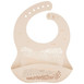 CANPOL Śliniaczek Śliniak Sylikonowy Z Kieszonką Kremowy 6M+ 51/030