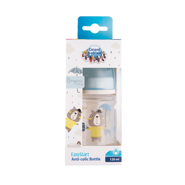 Canpol babies butelka szeroka antykolkowa 120ml PP EasyStart BONJOUR PARIS