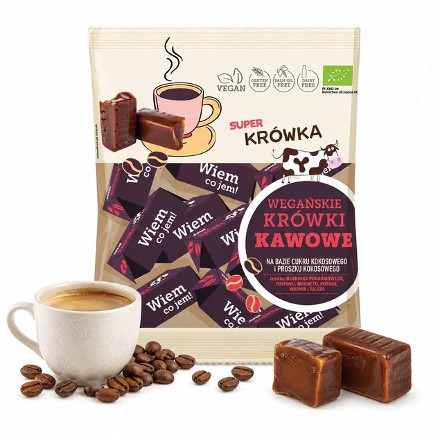 Super Krówka kawa BIO wegańskie krówki 150g