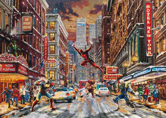 Puzzle Schmidt Spiele 1000 Thomas Kinkade Deadpool Marvel Premium Quality G3