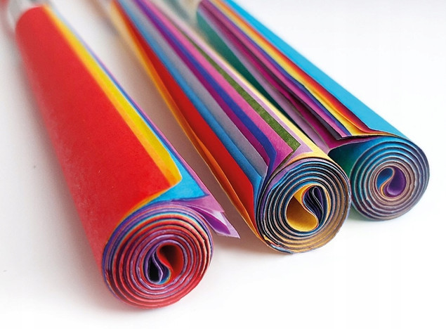 Bibuła GŁADKA A3 w Rolkach 10 Kolorów, 30 cm Interdruk x2