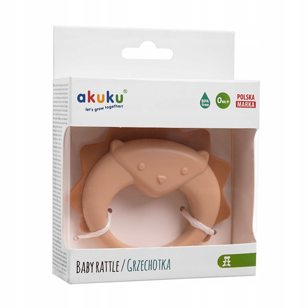 Grzechotka z gryzakiem jeżyk Akuku