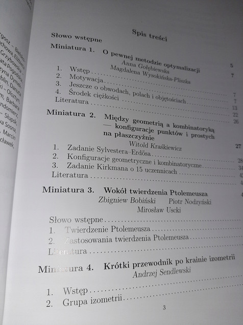 Miniatury Matematyczne Między Geometrią Anna Gołębiewska Witold Kraśkiewicz i inni