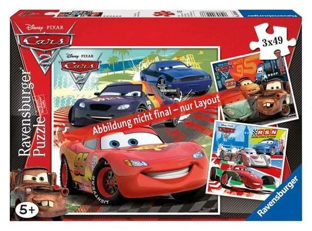 PUZZLE 3X49 AUTA 2