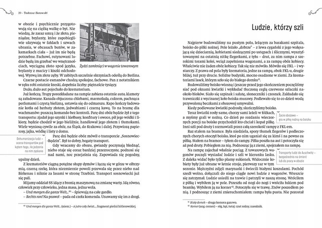 Proszę państwa do gazu. Ludzie, którzy szli. Lektura z opracowaniem