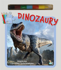 Książeczki z puzzlami Dinozaury z kolorowanką i kredkami