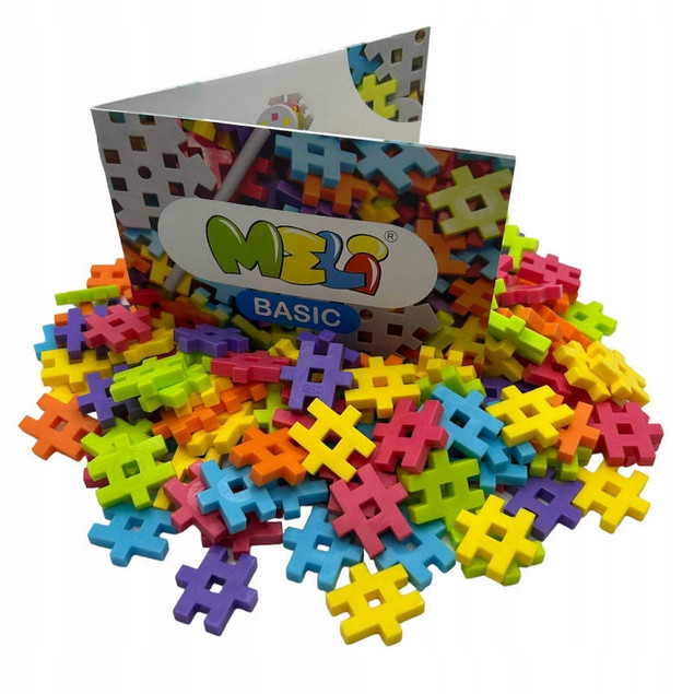 Klocki Meli Constructor Travel Box 250 el. Zestaw z Kołami