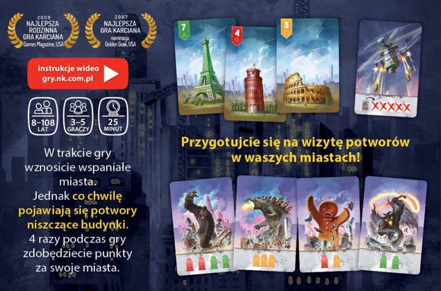 Gra planszowa Monster City Nasza Księgarnia - Rodzinna Strategia Budowania