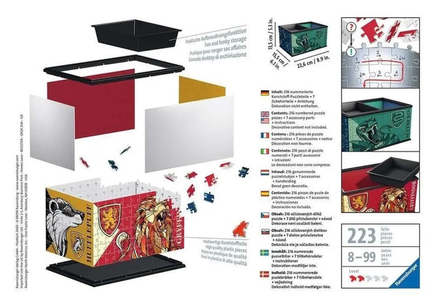 Puzzle 3D 216 el. Szkatułka Harry Potter Ravensburger