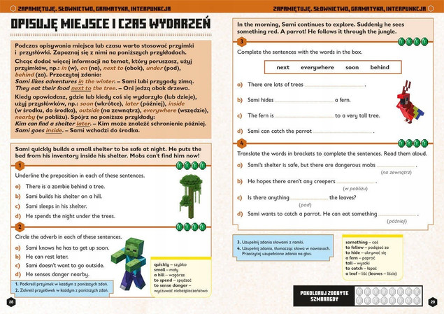 Minecraft. Język angielski. Megazadania 9+