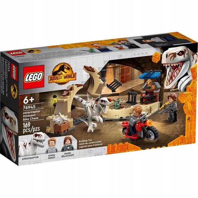 LEGO Jurassic World Atrociraptor Pościg Na Motocyklu 169 6+ 76945