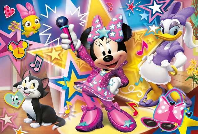 PUZZLE 60 MAXI SUPER COLOR MYSZKA MINNIE DAISY