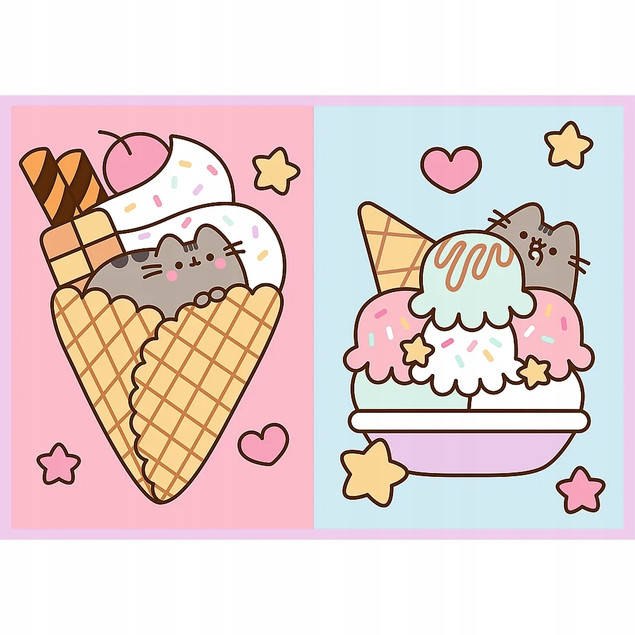 Trefl Puzzle Pusheen 4x250 el. Zestaw 4w1 Poznajcie Kotka