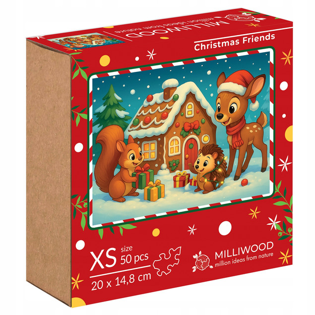 Puzzle Alexander 50 elementów Drewniane Świąteczni Przyjaciele
